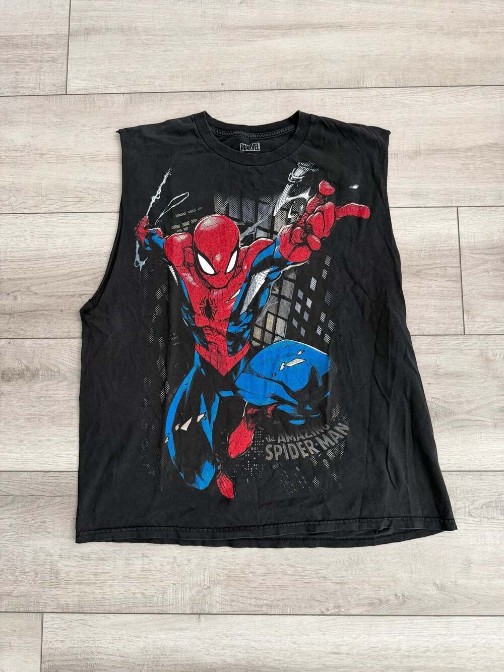 Marvel The Amazing Spider-Man Black Sleeveless Graphic Tank Top 2XL